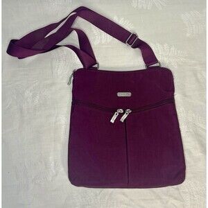 Baggallini Horizon Crossbody Travel Bag Purse Burgundy Maroon Women